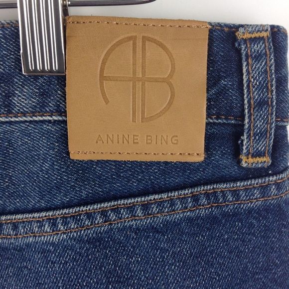 🎁NWT Anine Bing Peyton High Waist Relaxed Straight Jeans Size 30🎁 - Picture 7 of 9